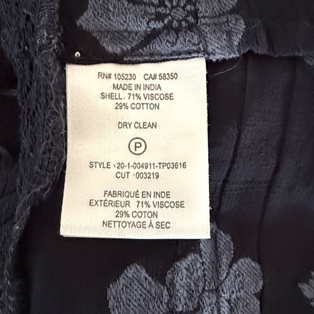 Joie| Chaylse Floral Embroidery Lace Trim Blouse - Picture 10 of 11